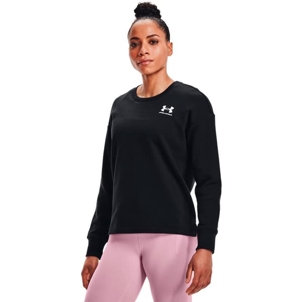 Under Armour Sweatshirt Rival Fleece Oversize Crew Sort S Kvinde