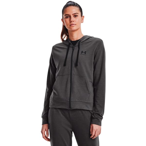 Under Armour Sweatshirt Med Full Dragkedja Rival Terry Svart,Grå L Kvinna