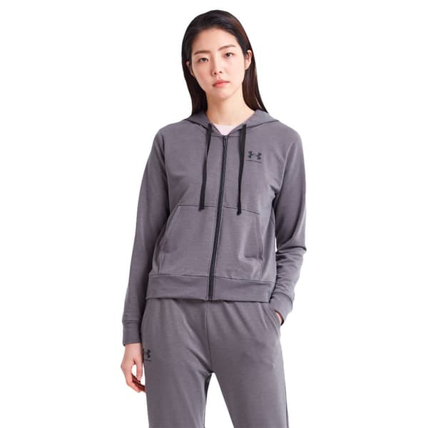 Under Armour Full Vetoketjullinen Villapaita Rival Terry Musta,Harmaa S Nainen