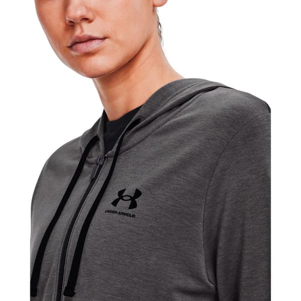 Under Armour Full Vetoketjullinen Villapaita Rival Terry Musta,Harmaa S Nainen