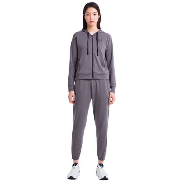 Under Armour Full Vetoketjullinen Villapaita Rival Terry Musta,Harmaa S Nainen