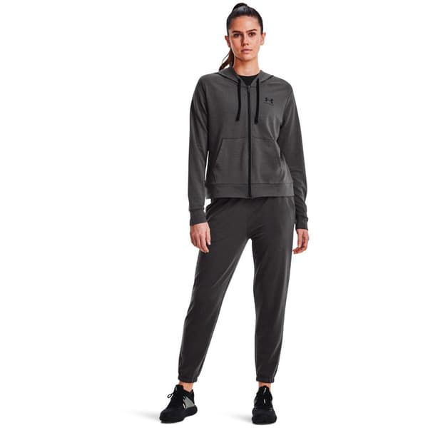 Under Armour Sweatshirt Med Fuld Lynlås Rival Terry Sort,Grå XS Kvinde