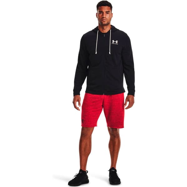 Under Armour Sweatshirt Med Fuld Lynlås Rival Terry Lc Rød,Sort S Mand
