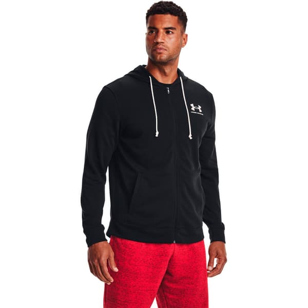 Under Armour Sweatshirt Med Fuld Lynlås Rival Terry Lc Rød,Sort XS Mand