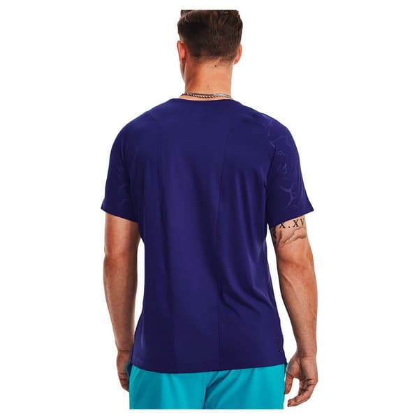 Under Armour Kortærmet T-shirt Rush Embossed Blå L Mand