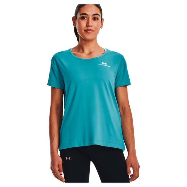 Under Armour Kortærmet T-shirt Rush Energy Blå M Kvinde