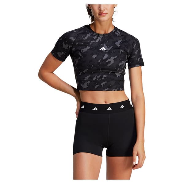Adidas Kortærmet T-shirt Tf Print Cro T Sort L Kvinde