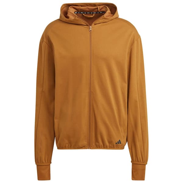 Adidas Sweatshirt Med Full Dragkedja Yoga Base Brun L Man