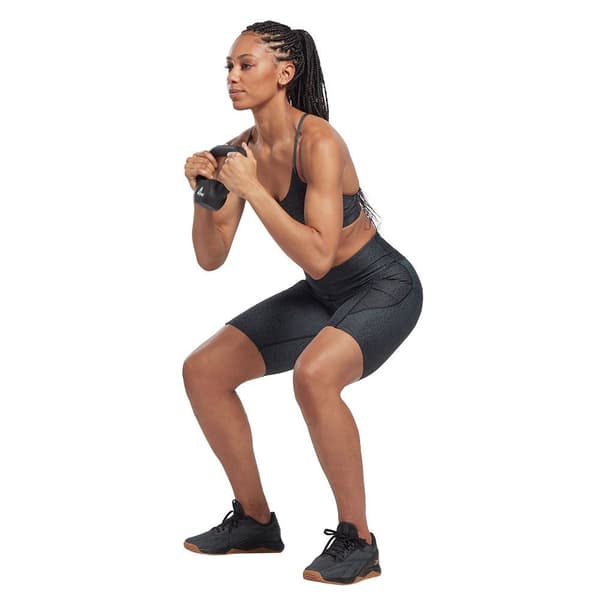 Reebok Korte Leggings Lux Bold High-waisted Modern Safari Print Sort S Kvinde