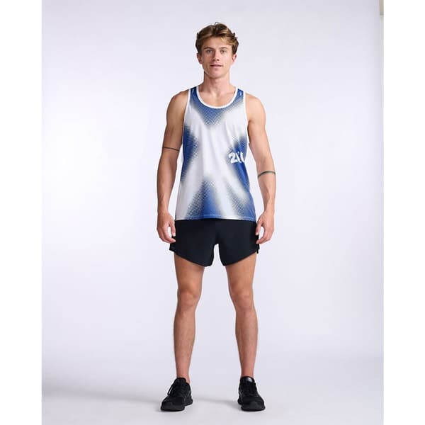 2xu Ærmeløs T-shirt Light Speed Singlet Blå L Mand
