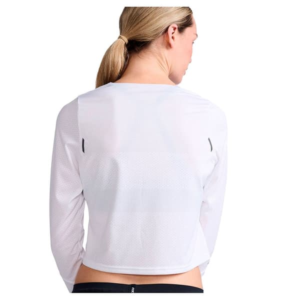 2xu Långärmad T-shirt Light Speed Tech Crop Vit M Kvinna