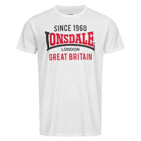 Lonsdale Kortärmad T-shirt Collessie Vit XL Man