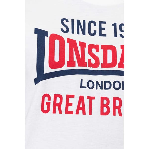 Lonsdale Kortärmad T-shirt Collessie Vit XL Man