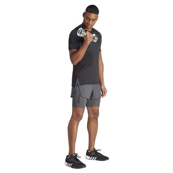 Adidas Kortärmad T-shirt Heat.rdy Hiit Elevated Grå S Man