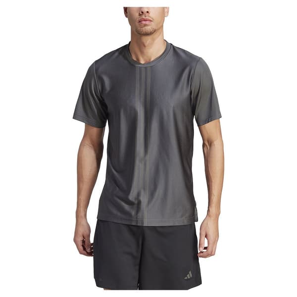 Adidas Kortärmad T-shirt Hiit Workout 3 Stripes Grå S Man