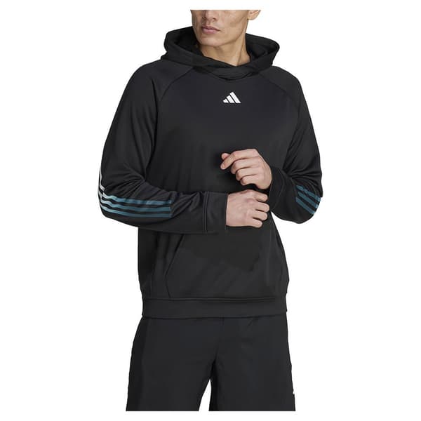 Adidas Sweatshirt Med Fuld Lynlås Icons 3 Stripes Sort M Mand