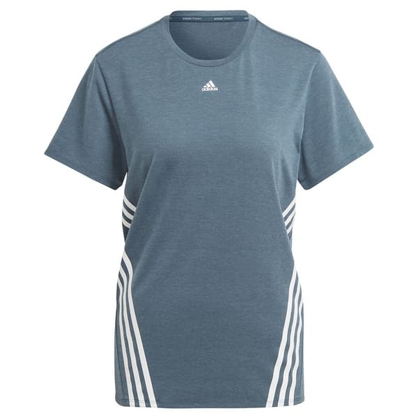 Adidas Lyhythihainen T-paita Icons 3 Stripes Sininen L Nainen