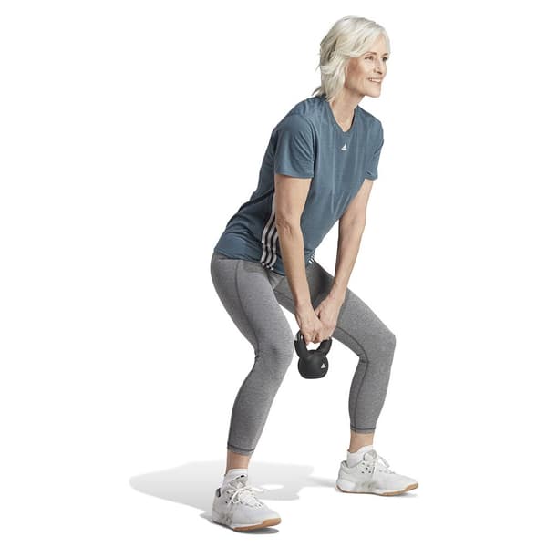 Adidas Lyhythihainen T-paita Icons 3 Stripes Sininen L Nainen
