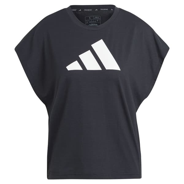 Adidas Kortærmet T-shirt Icons Regular Fit Logo Sort L Kvinde