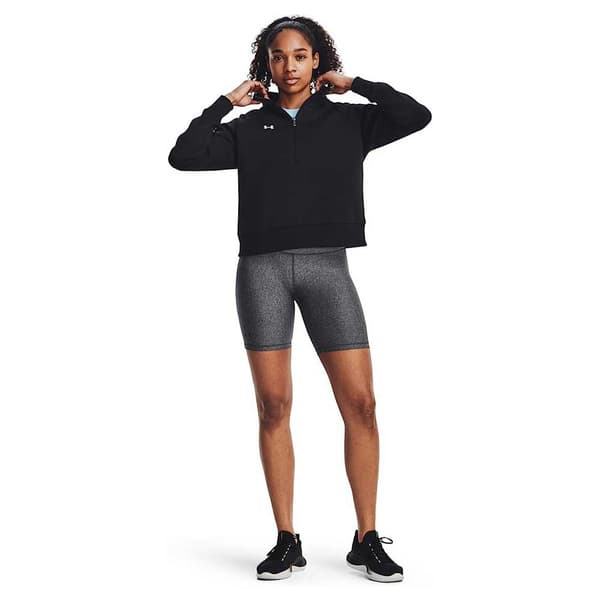 Under Armour Puoliksi Vetoketjullinen Pusero Rival Fleece Musta M / Regular Nainen