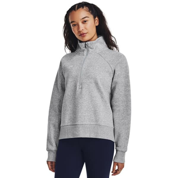 Under Armour Halv Lynlå Sweatshirt Rival Fleece Grå M / Regular Kvinde