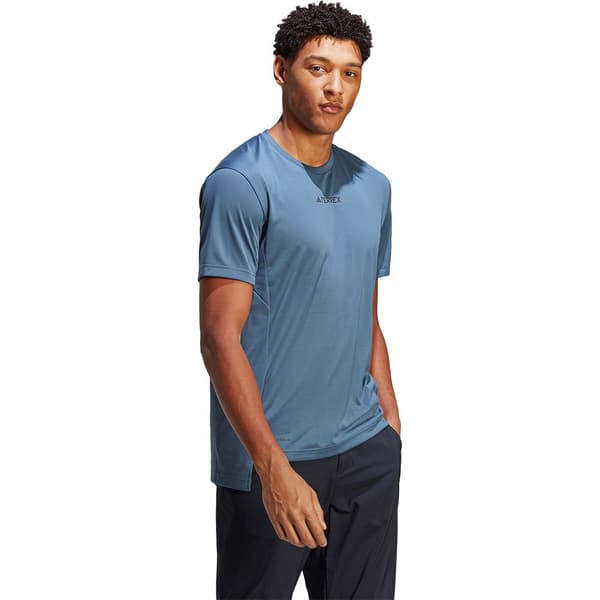 Adidas Kortärmad T-shirt Mt Blå M Man