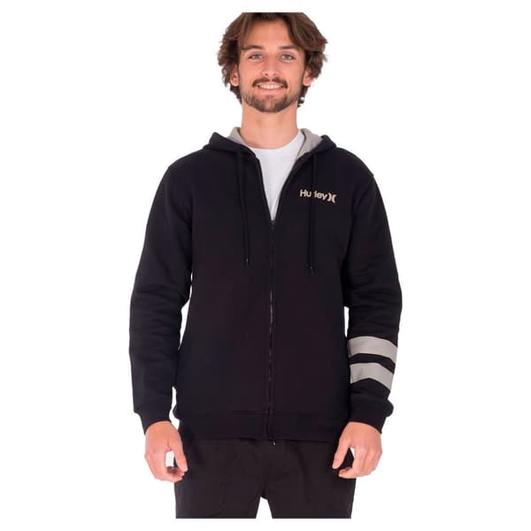 Hurley Sweatshirt Med Fuld Lynlås Oceancare One & Only Sort S Mand