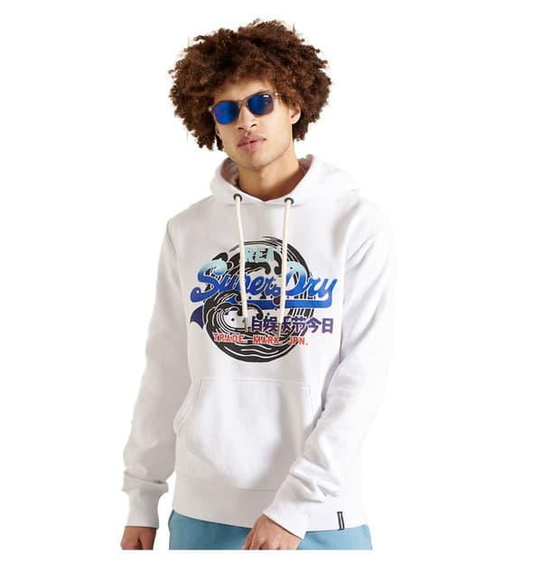 Superdry Luvtröja Vintage Logo Itago Vit M Man