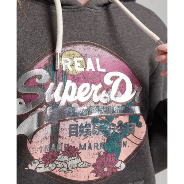 Superdry Luvtröja Vintage Vl Narrative Svart S Kvinna