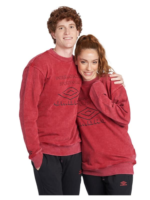 Umbro Sweatshirt Large Logo Rød S Mand