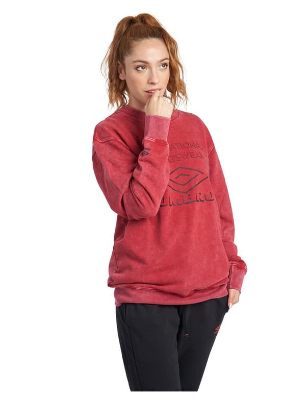 Umbro Sweatshirt Large Logo Rød XL Mand