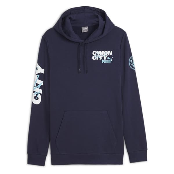 Puma Luvtröja Manchester City Ftblicons Blå L Man