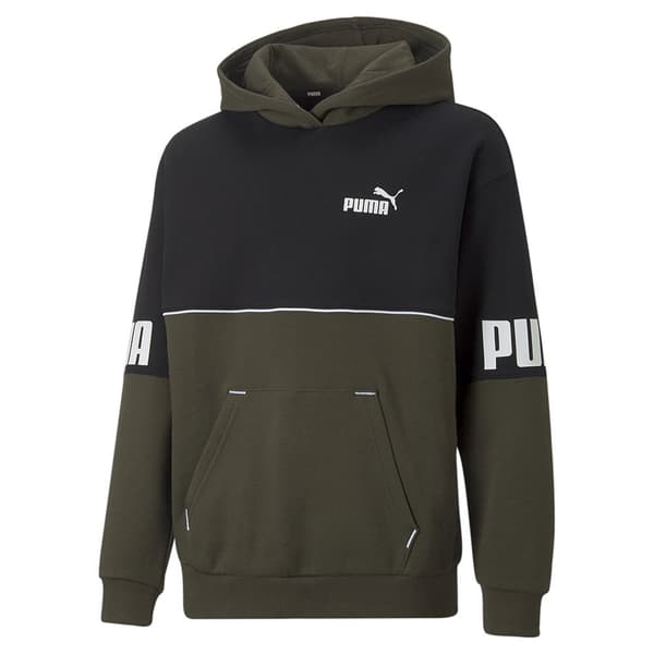 Puma Tröja Power Colorblock Fl Grönt 3-4 Years