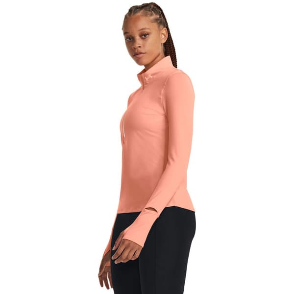 Under Armour Puolivetoketjullinen T-paita Qualifier Run Oranssi S Nainen