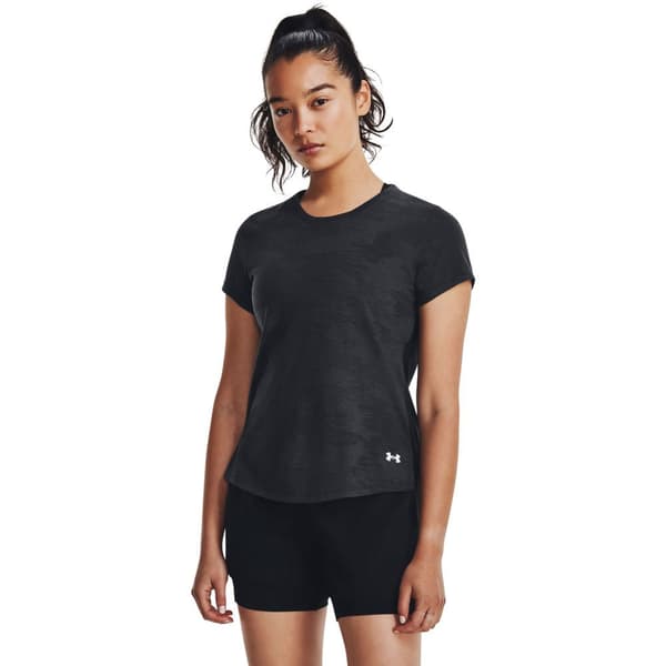 Under Armour Kortärmad T-shirt Streaker Speed Camo Svart M Kvinna