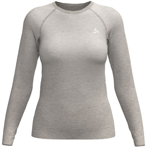 Odlo Långärmad T-shirt Crew Essential Seamless Grå L Kvinna