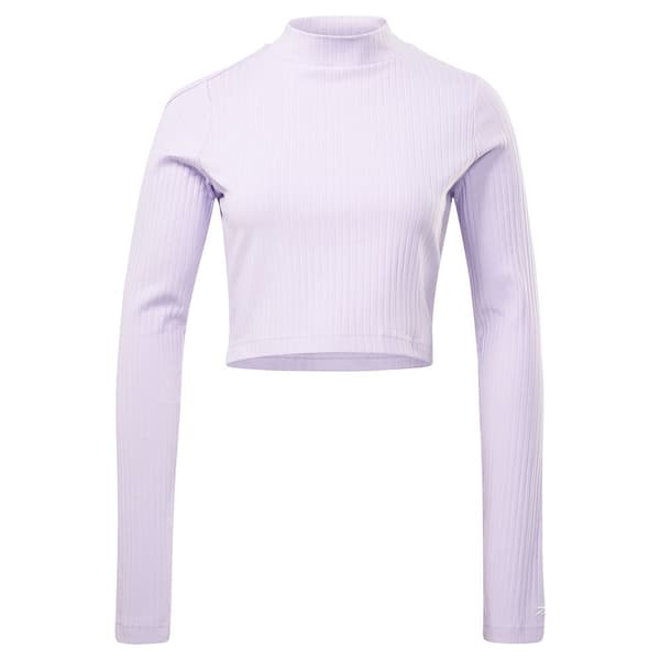 Reebok Langærmet T-shirt Yoga Cotton Rib Lilla XS Kvinde