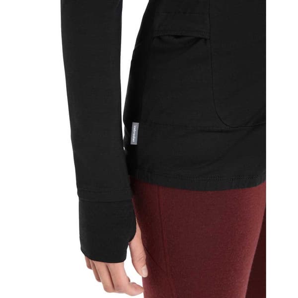 Icebreaker Sweatshirt Zone Knit Zip Sort S Kvinde