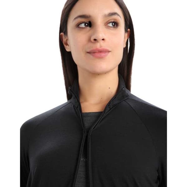 Icebreaker Sweatshirt Zone Knit Zip Sort S Kvinde