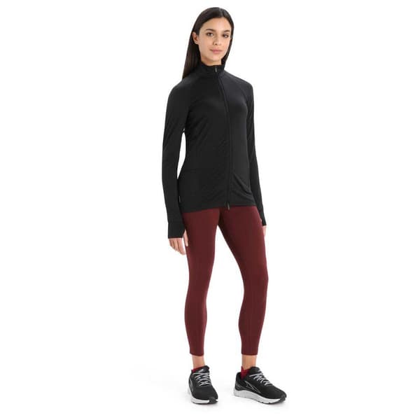Icebreaker Sweatshirt Zone Knit Zip Sort S Kvinde