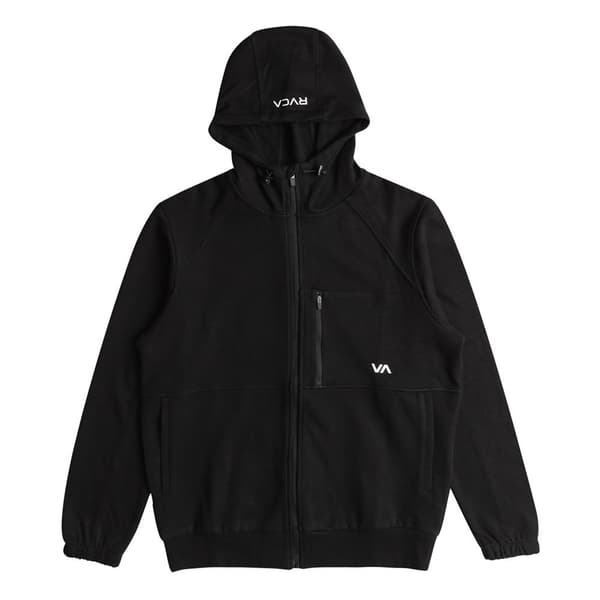 Rvca Sweatshirt Med Full Dragkedja Avyft00303 Svart M Man
