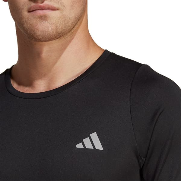 Adidas Kortärmad T-shirt Run Icons 3s Svart S Man