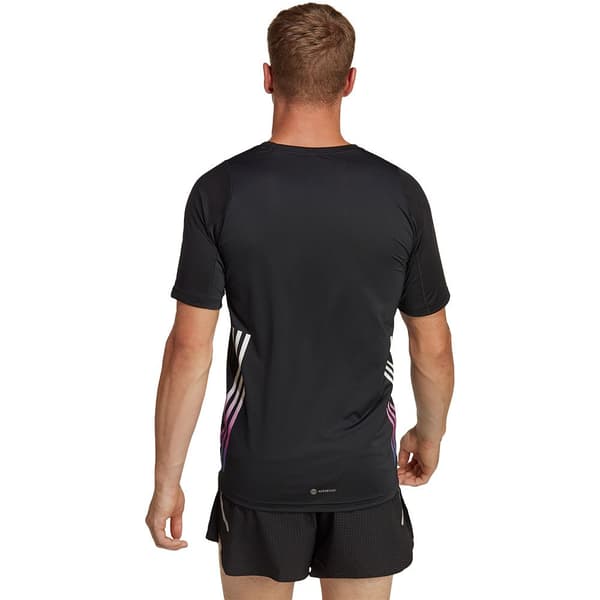 Adidas Kortärmad T-shirt Run Icons 3s Svart S Man