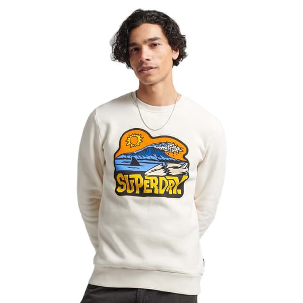 Superdry Tröja Vintage Travel Sticker Vit M Man