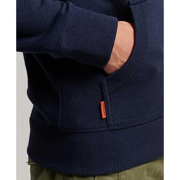 Superdry Sweatshirt Med Full Dragkedja Essential Logo Blå L Man