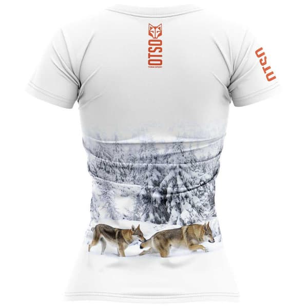 Otso Kortærmet T-shirt Wolf Hvid L Kvinde