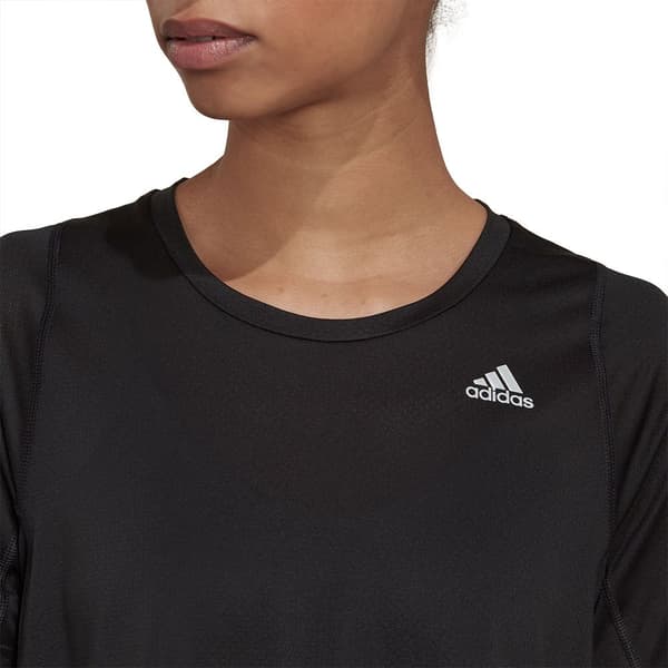 Adidas Kortærmet T-shirt Fast Crop Sort S Kvinde
