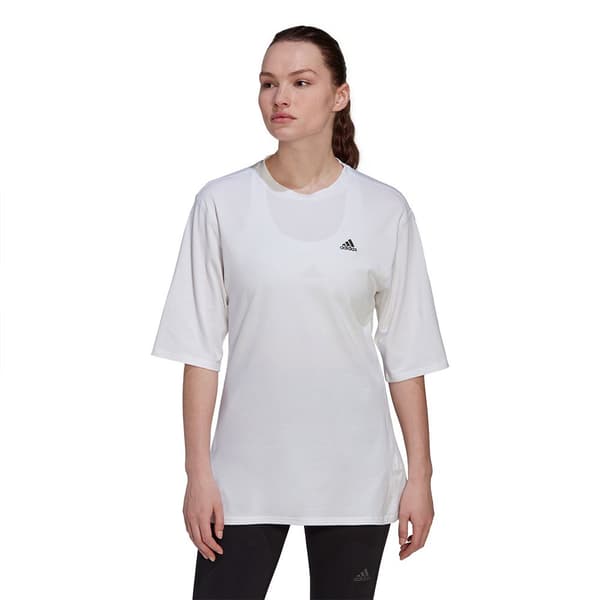 Adidas Kortärmad T-shirt Run Icons Made With Nature Vit M Kvinna