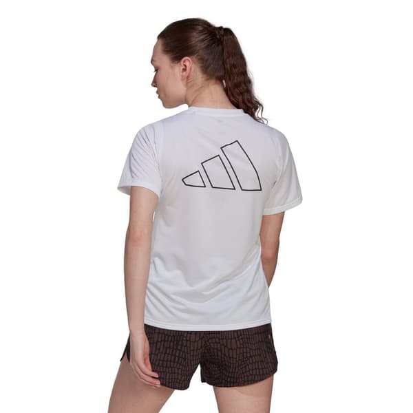 Adidas Kortärmad T-shirt Run Icons Vit S Kvinna