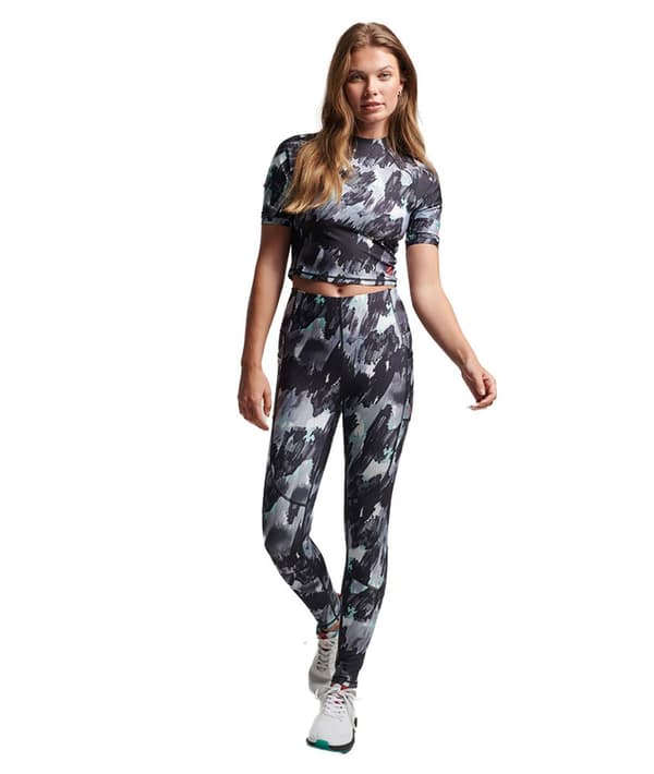 Superdry Strumpbyxor Run 7/8 Grå XS Kvinna